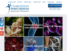 Tablet Screenshot of charlestonsportsmed.com